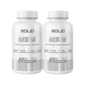 2 x SOLID Nutrition MSM, 120 caps