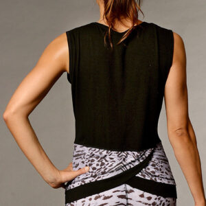 Djungle Top - Black/Djungle Print / s