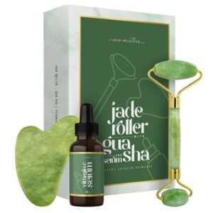 Eco Masters Jade ansiktsroller med Gua Sha och serum