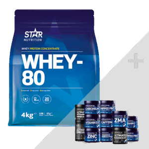 Whey-80 Vassleprotein 4 kg + Bonus Produkt